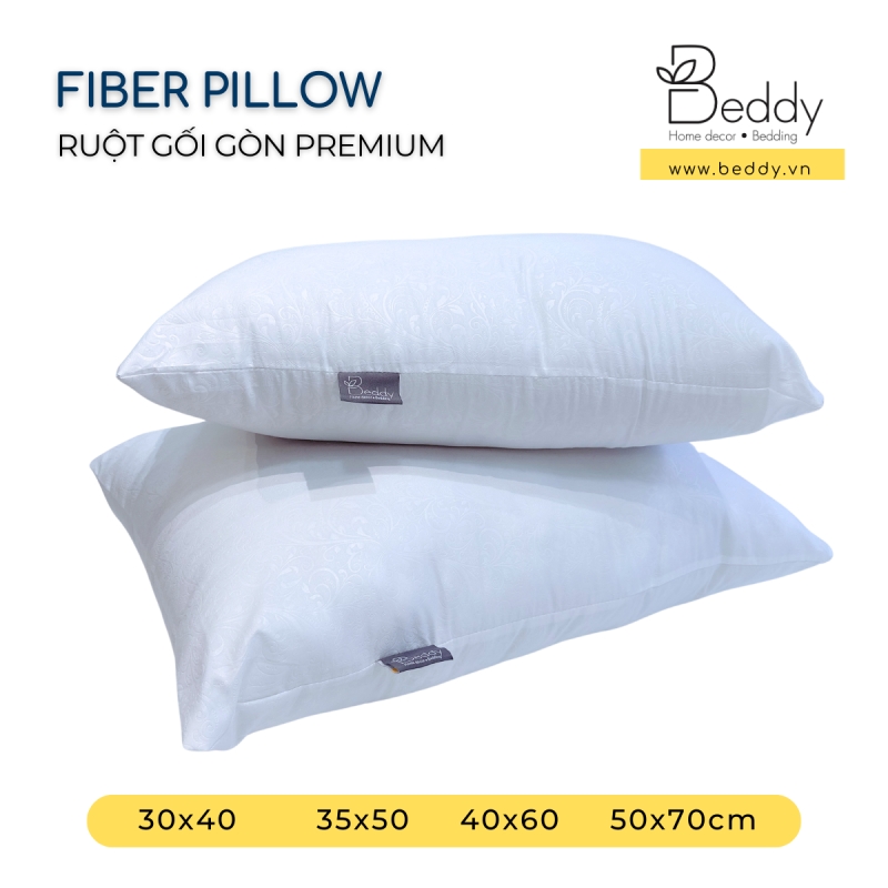 [Ruột Gối Nằm] Gòn Beddy Fiber Mềm Mịn, Đàn Hồi Tốt, Thoáng Khí, Dễ dàng vệ sinh, kháng khuẩn