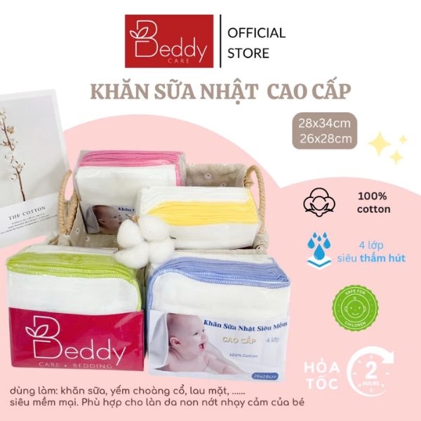 [Set 10 Cái] Khăn sữa Nhật 4 lớp đa năng mềm mại an toàn, thích hợp sinh hoạt, du lịch, thể thao