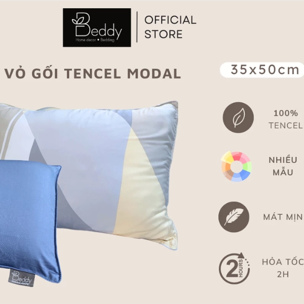 [Vỏ gối nằm 35x50cm] Tencel Modal Beddy Bedding thoáng mát, mềm mịn